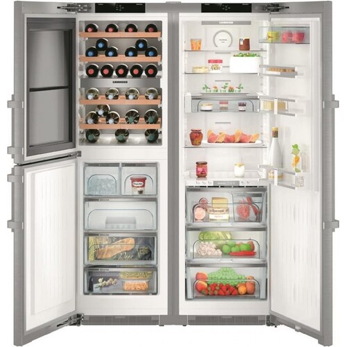 LIEBHERR SBSes8486 643L 獨立式BioFresh冰箱+酒櫃+基本安裝產品圖