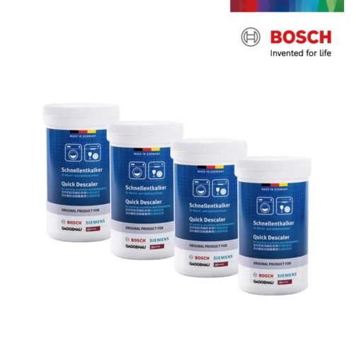BOSCH 博世 洗衣機/洗碗機除垢劑組(250g 四入)  |產品專區|低泡沫洗衣粉/精