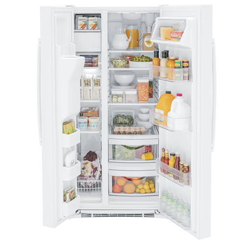 GE奇異 702L 對開冰箱GSS23GGPWW（純白色)寬度84公分+基本安裝  |產品專區|品牌電冰箱|GE奇異冰箱