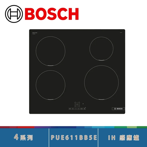 BOSCH博世 PUE611BB5E 陶瓷玻璃 4系列 60cm 檯面式四口IH 感應爐產品圖