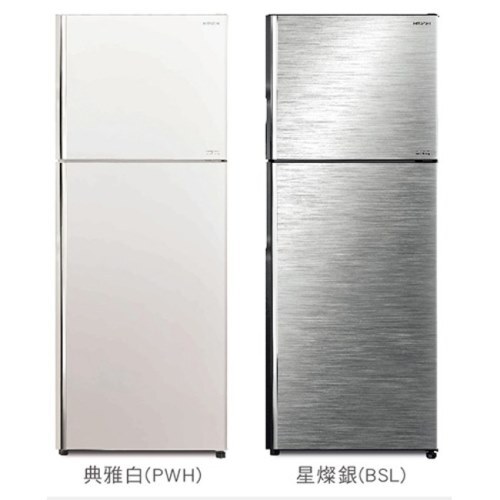 HITACHI 日立 443公升 雙門電冰箱 RV449星燦銀/典雅白+基本安裝產品圖