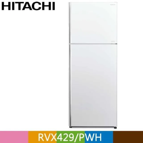 HITACHI日立417L 一級能效變頻雙門右開冰箱(RVX429-PWH)產品圖