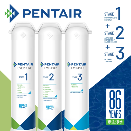 【Pentair】F2-UF櫥下智慧飲水濾心組(Stage01+Stage02+Stage03)  |產品專區|淨水器設備