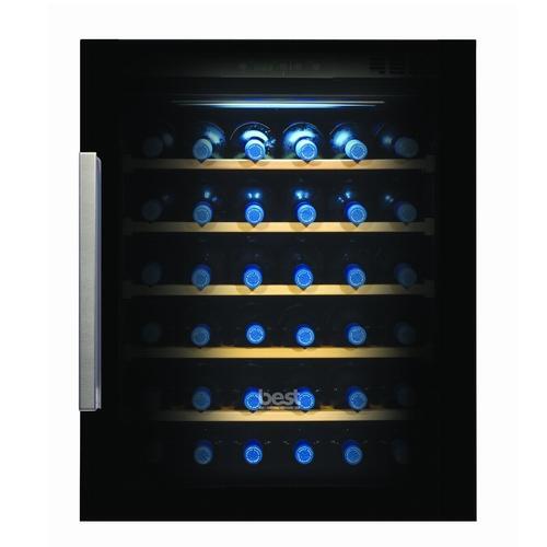 義大利 best 崁入式雙溫冷藏酒櫃/ 飲料櫃>型號：WE-555-L 無邊框 (左把手)容量：101公升 / 36瓶產品圖