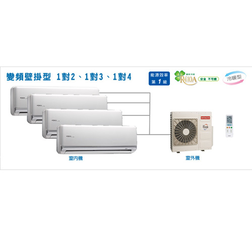 HITACHI日立一對多變頻冷暖空調室外機(RAM-130NK)產品圖
