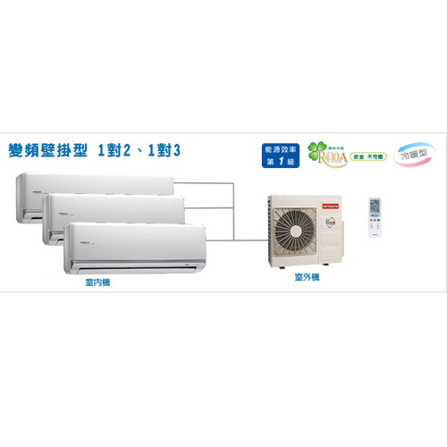 HITACHI日立一對多變頻冷暖空調室外機(RAM-93NK)產品圖